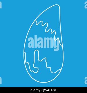 Brazil nut icon, outline style Stock Vector