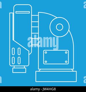 Pneumatic hammer machine icon, outline style Stock Vector