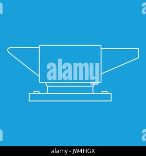 Anvil icon, outline style Stock Vector