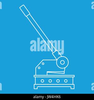 Cutting machine icon, outline style Stock Vector