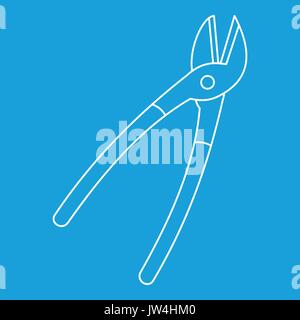 Metal shears icon, outline style Stock Vector