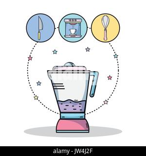 technology machines to used in the kitchen Stock Vector