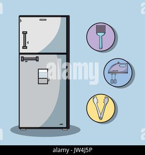 technology machines to used in the kitchen Stock Vector