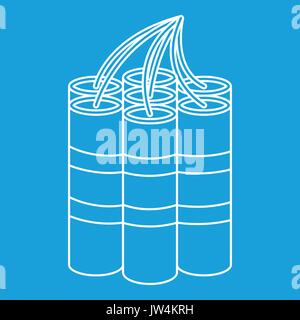 Dynamite sticks icon, outline style Stock Vector