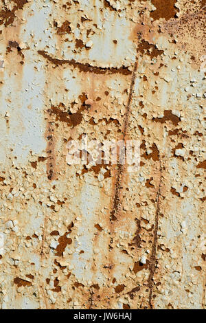 Old Damaged and Weathered Metal or Steel Painted Surface as Texture Stock Photo