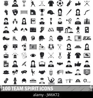 100 team spirit icons set, cartoon style Stock Vector Image & Art - Alamy
