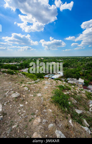 Mayan pyramid in Izamal, Yucatan, Mexico Stock Photo