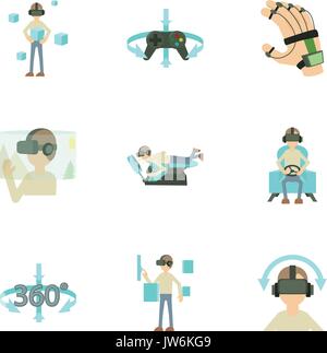 Headset icons set, cartoon style Stock Vector Image & Art - Alamy