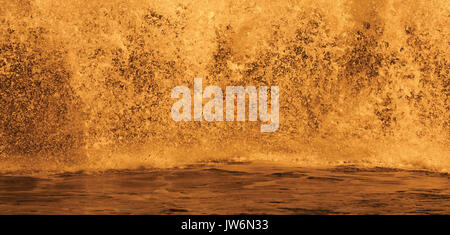 Breaking wave abstracted in post-processing. Stock Photo