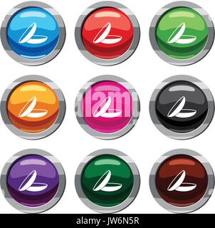 Contact lenses set 9 collection Stock Vector