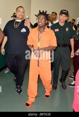 Coral Gables, FL, USA. 10th Aug, 2017. Kodak Black backstage at his Homecoming Concert first show since getting home from jail in June at Watsco Center on August 10, 2017 in Coral Gables, Florida. Credit: Mpi10/Media Punch/Alamy Live News Stock Photo