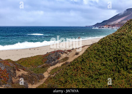 Empty beach in Big Sur California on a summer day Stock Photo