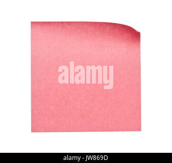Note paper isolated on white background Stock Photo