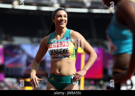 Australia's Michelle Jenneke after competing in the women's 100m
