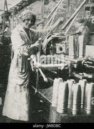 Female Munitions factory worker. Bristol, England, WW1 Stock Photo