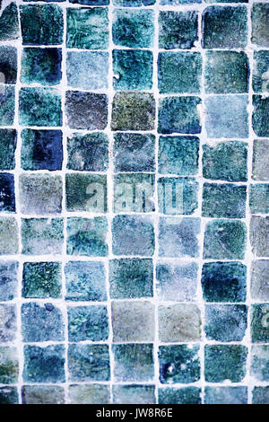 Moroccan tiles in blue, marine colours. Abstract texture background. Stock Photo