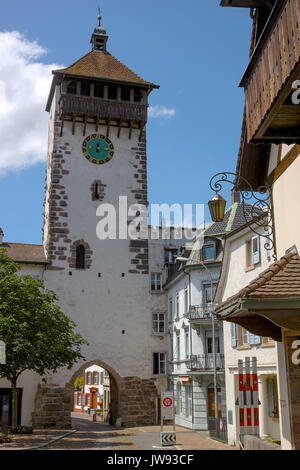 Old tower in Rheinfelden, Switzerland Stock Photo