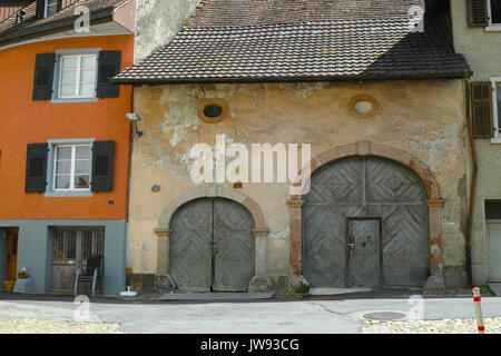 Old house in Rheinfelden, Switzerland Stock Photo