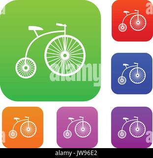 Penny-farthing set collection Stock Vector