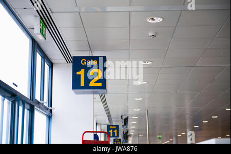 Airport Gate 12 Sign Stock Photo