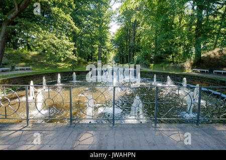 24 Fountains and the Grand Canal, Palace Gardens, Ludwigslust, Mecklenburg-Vorpommern, Germany Stock Photo