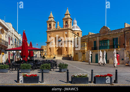 Parish Church of Our Lady in Marsaxlokk, Malta Stock Photo