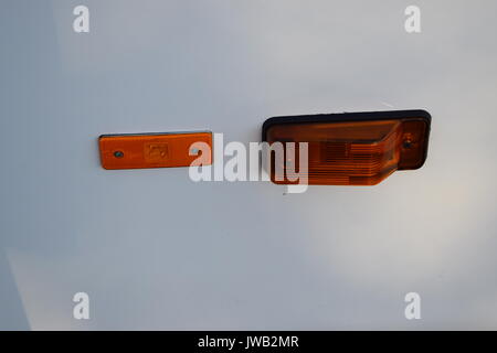 Back lights on a large bus Stock Photo