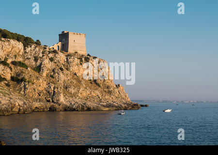Ancient coastal watchtower in Puglia (Italy). Stock Photo