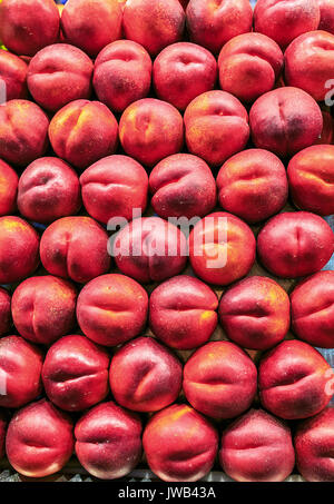Group of nectarines in a market Stock Photo