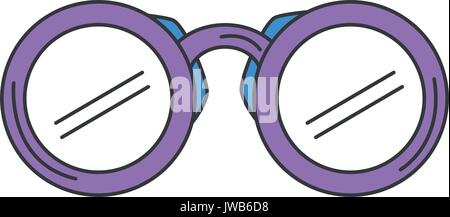 binoculars device isolated icon vector illustration design Stock Vector