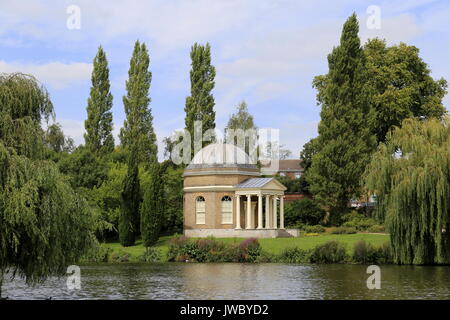 Garrick's Temple to Shakespeare, seen across River Thames from East Molesey, Surrey, England, Great Britain, United Kingdom, UK, Europe Stock Photo