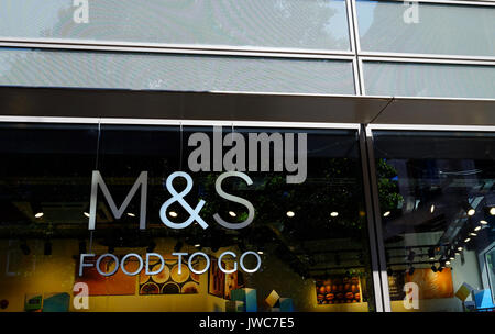 Marks and Spencer food to go store in London Stock Photo
