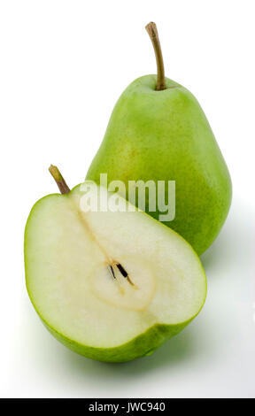 sliced pear isolated over white background Stock Photo