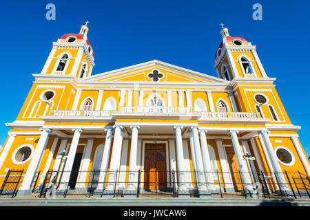 Cathedral Nuestra Senora de la Asuncion, historic centre, Granada, Nicaragua Stock Photo