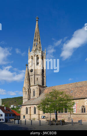 Protestant castle church Schlosskirche, Bad Dürkheim, wine route , Palatinate, Rhineland-Palatinate, Germany Stock Photo