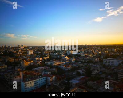 Aerial view of El Vedado neighborhood in Havana. Stock Photo