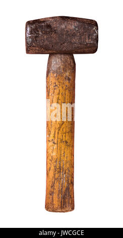 Isolated Grungy Hammer Or Mallet Or Sledgehammer On A White Background Stock Photo