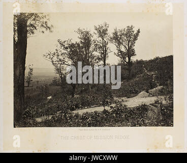 The Crest of Mission Ridge. - Civil War Photographs Stock Photo