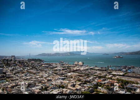 Aerial Landscape View of Bay Stock Photo