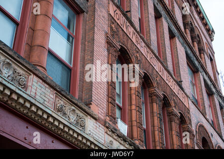 Old brick and stone building in upstate New York Stock Photo