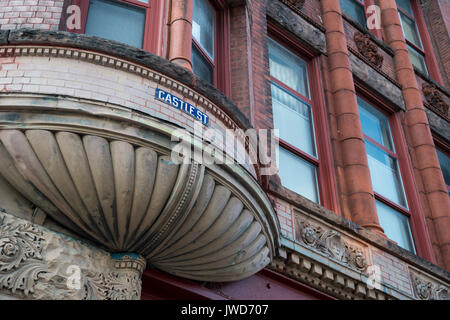 Old brick and stone building in upstate New York Stock Photo