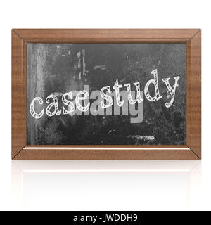 Success concept with case study on blackboard, 3D rendering Stock Photo