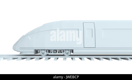 White high-speed train Stock Photo