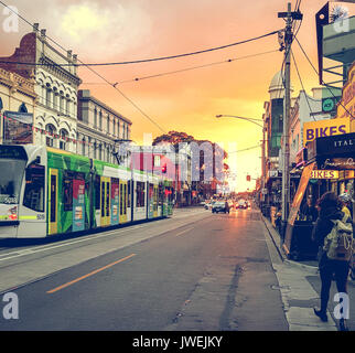 Perfect winter afternoon in Melbourne Stock Photo