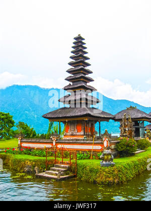 Pura Ulan Danu Batur Water Temple in Bali Stock Photo