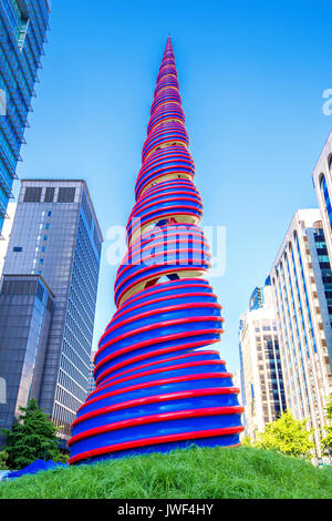 Cheonggyecheon stream in Seoul, South Korea. Stock Photo