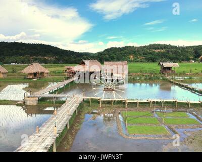 The  bird eye view of chiang dao city , chiangmai Thailand Stock Photo