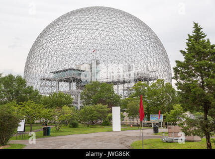 The Biosphere is in the former pavilion of the United States for the 1967 World Fair Stock Photo