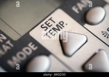 Macro shot of air conditioner remote control. Shallow depth of field Stock Photo