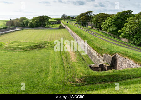 The Town of Berwick on the border between England and Scotland, changed hands several times and as a result was heavily fortified. These defences were Stock Photo